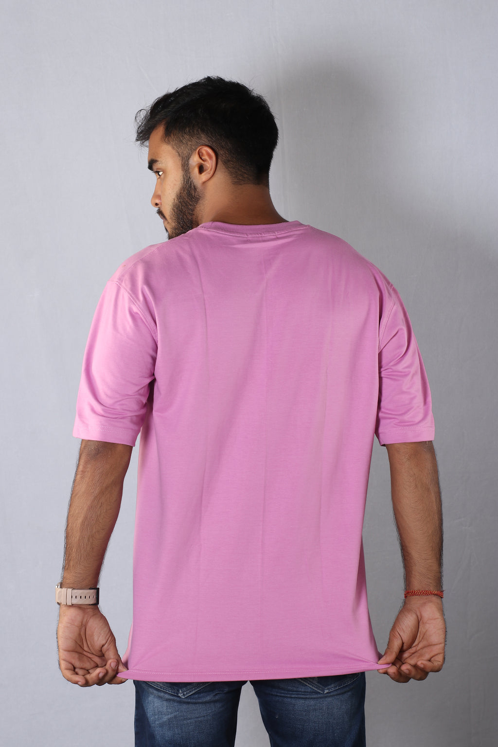 Oversized Plain T-Shirt Lavender Pink