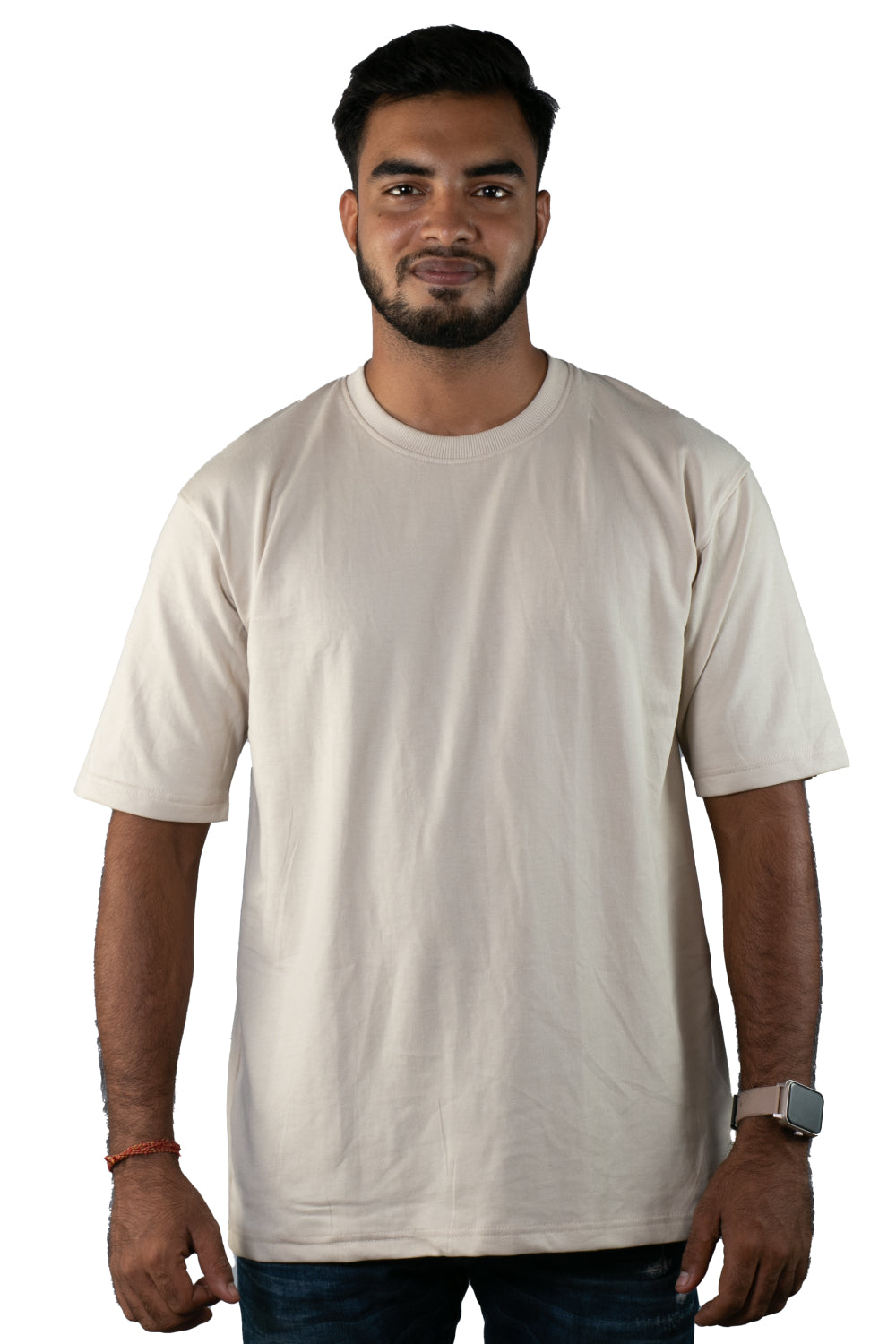 Oversized Printed T-Shirt Beige