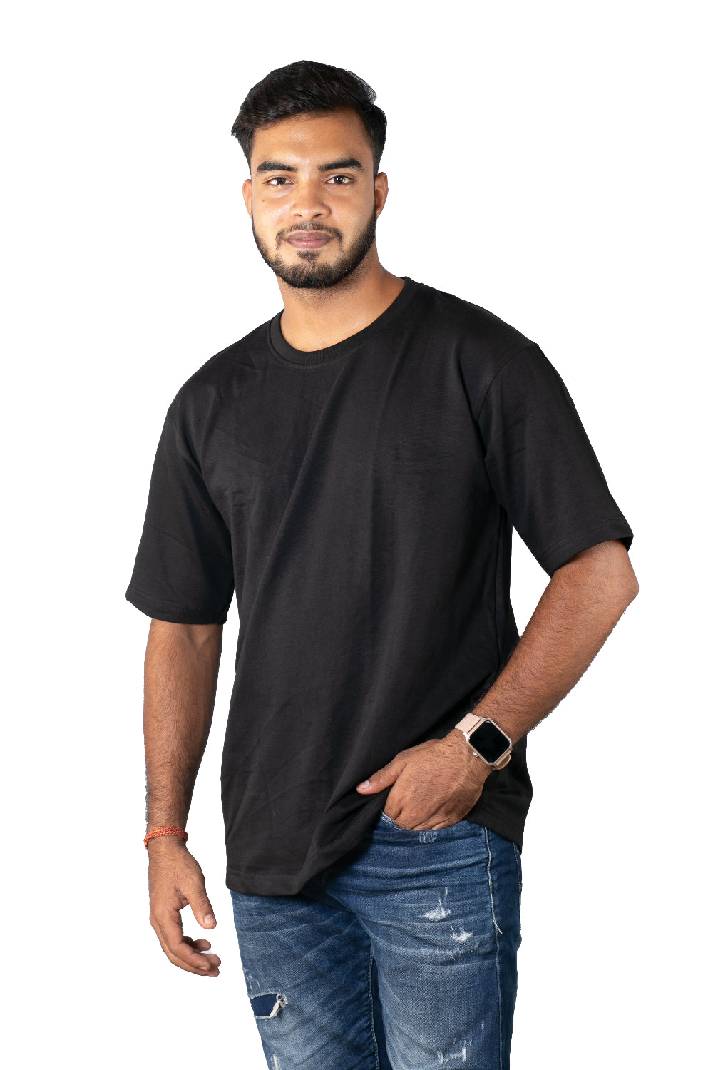 Oversized Plain T-Shirt Black